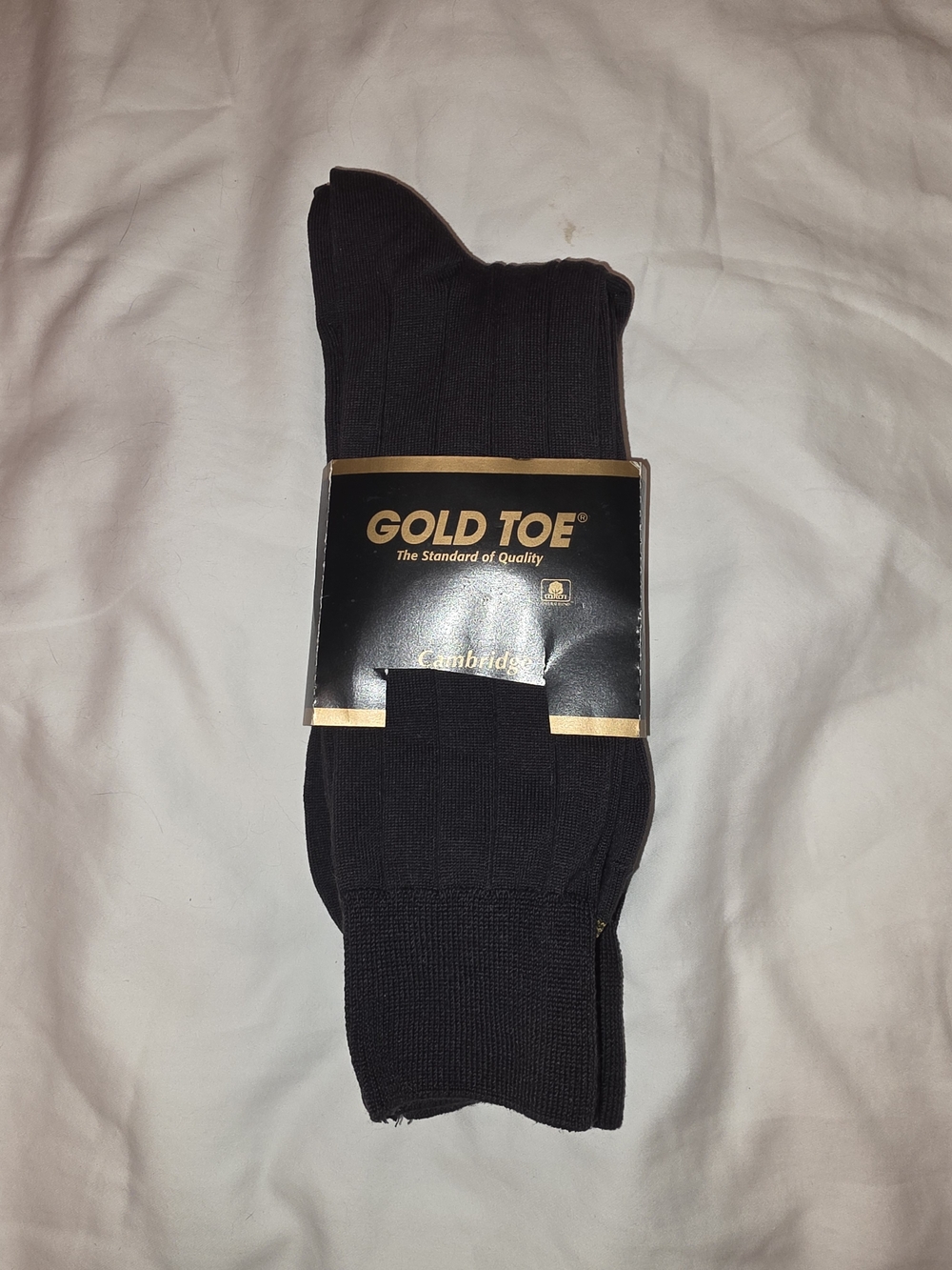 Gold Toe Men's Charcoal Gray Ribbed Dress Socks - Pack Style